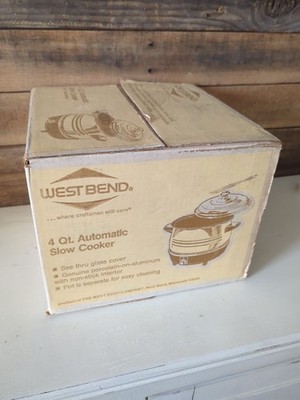 Vintage West Bend Automatic Slow Cooker 4 Qt Domed Lid #4411 NEW Unopen Box