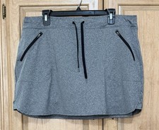 TEK GEAR DRYTEK KNIT PULL ON SKORT POCKETS SIZE XL STRETCH SHORTS GOLF GRAY