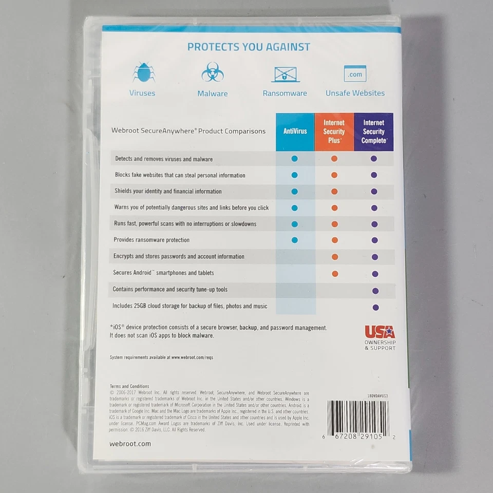 WebRoot Antivirus 3 Device Virus Malware Protection CD-ROM for Windows 10 PC MAC - Image 4 of 4