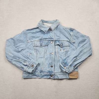 Vintage Gianfranco Ferre Jeansjacke Damen Jacke 90s Gr 38 Blau Italien Baumwolle