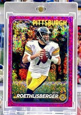 2024 Topps Ben Roethlisberger - Pink Sparkle Refractor /399- Pittsburgh Steelers