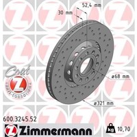 Zimmermann 2X Bremsscheiben Vorne BelüFtet Beschichtet FüR VW Passat Variant 3B6