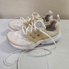 Nike Presto Youth Size 1 White Yellow Athletic Sneakers Shoes
