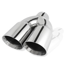 Diesel Dual Exhaust Tip Stainless Steel Polished Chrome 4-6 5-6 Inlet Outlet Diesel Dual Exhaust Tip Stainless Steel Polished Chrome 4-6 5-6 Inlet Outlet