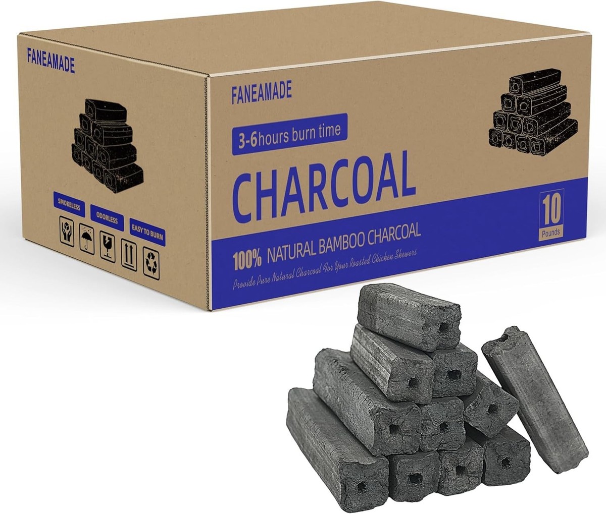 Binchotan-Grade Hardwood Charcoal, Low Ash, 10lb | eBay