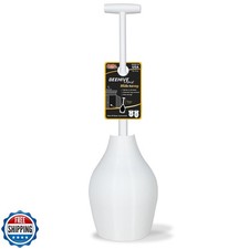 Korky BeehiveMAX Hideaway - Heavy Duty Toilet Plunger with Holder - Drip Free