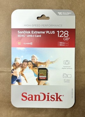 SanDisk Extreme PLUS 128GB SD UHS-I Memory Card