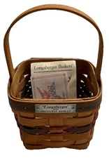 Longaberger 1993 Inaugural Basket 11461 Handwoven Signed Small Cottagecore Decor