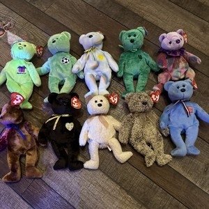 TY Beanie Babies Bears Lot of 10 All With Tags - Great Condition! TY3