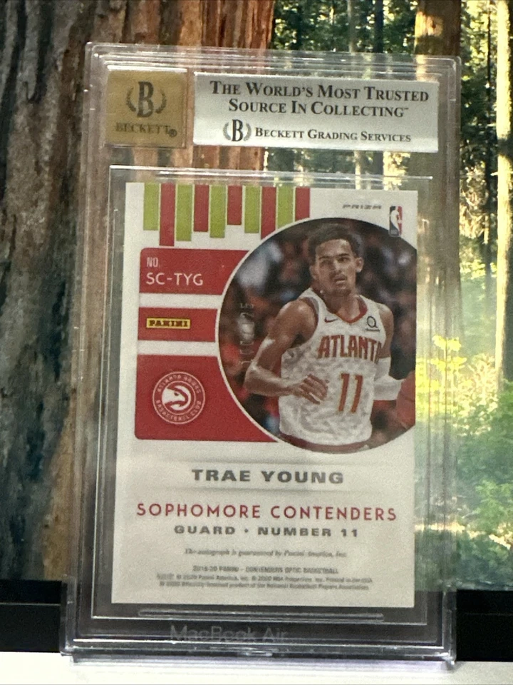 2019-20 Panini Contenders Optic Trae Young Sophomore Auto 120/125 beckett 9 - Image 2 of 4