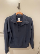 All in Motion Quarter Zip Blue Womens Sweatshirt - Size M