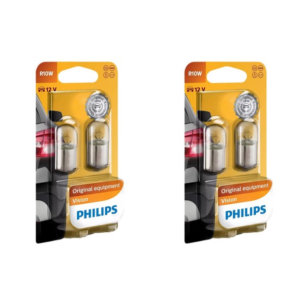 2X Philips Standard R10W 10W 12V Autolampen GlüHlampen GlüHbirnen-image