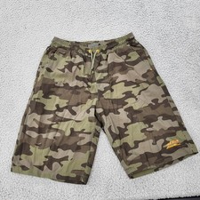Eddie Bauer Shorts Boys Kids Large 14/16 Green Camo Performance Pockets