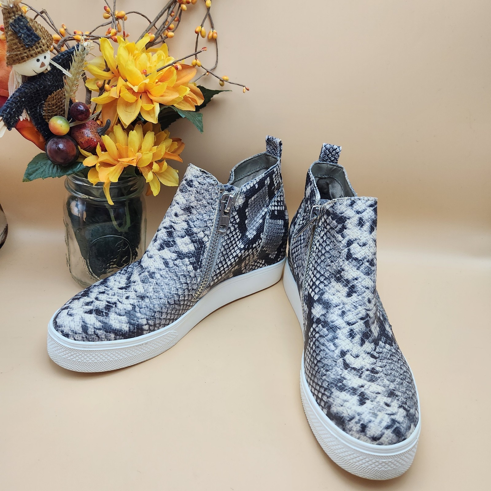 STEVE MADDEN snakeskin python print platform snea… - image 4