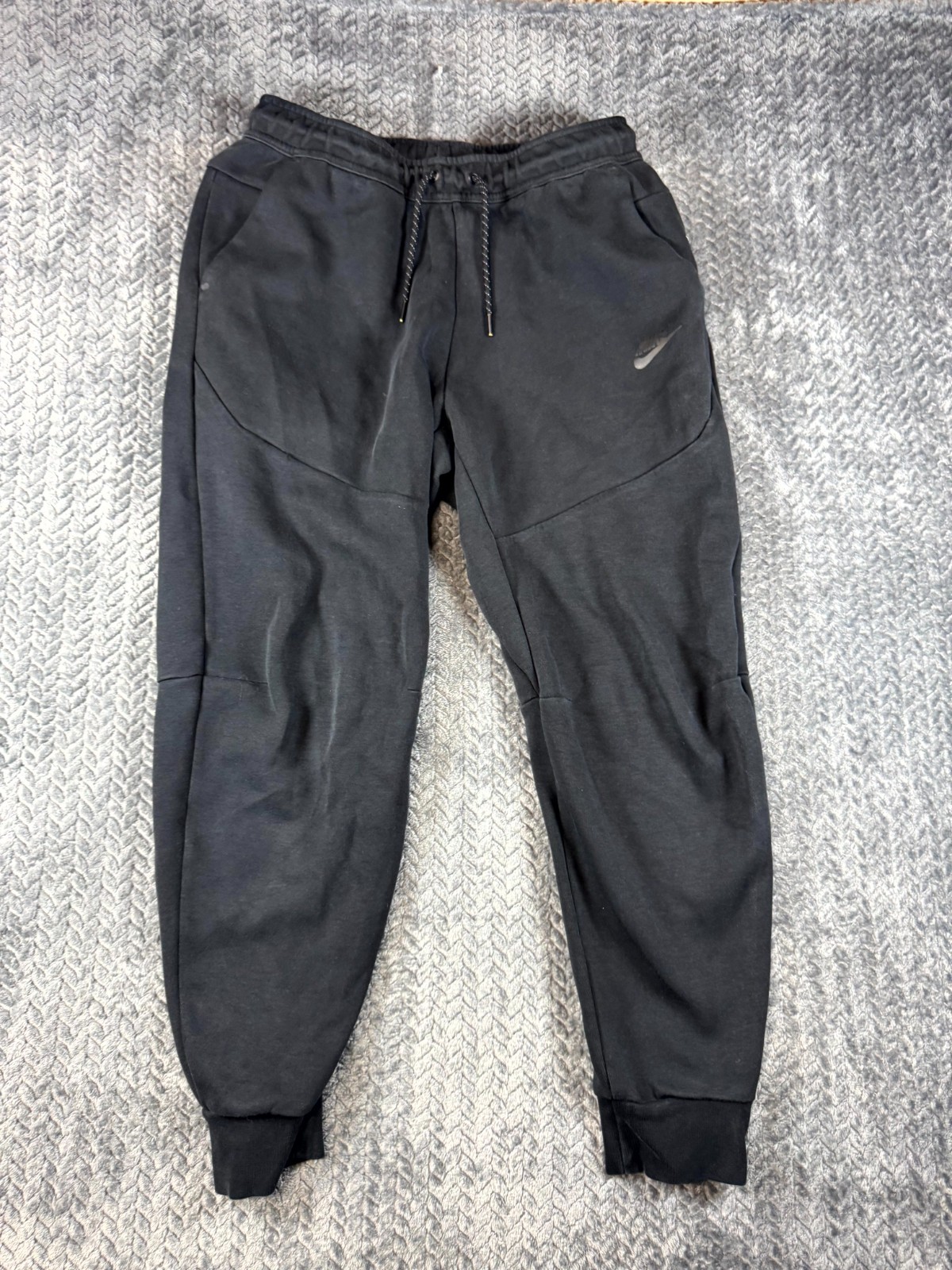 Nike Sportswear Tech Fleece Joggers Pants Mens M Black Drawstring Tapered Leg