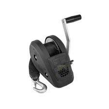 Draw-Tite Trailer Winch | Black Cover | Single-Speed | w/ 20ft Strap
