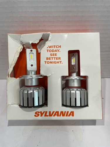 Set of 2 Sylvania H7 LED Bulbs 6000K Cool White Fog Powersport NEW Open Box - Picture 2 of 3