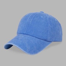 Dyed Washed Cotton New Plain Polo Style Baseball Ball Cap Hat Dad 2 Two Tone