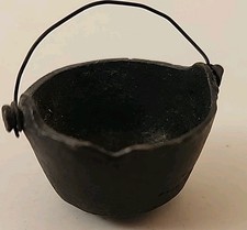 Antique Cast Iron COOKING POT Dollhouse Miniature