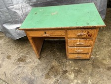 Scrivania in legno tamburato vintage anni 60