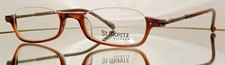 Vintage ST. MORITZ PHD Eyeglasses COGNAC New Plastic 44-19-140 Semi-rimless