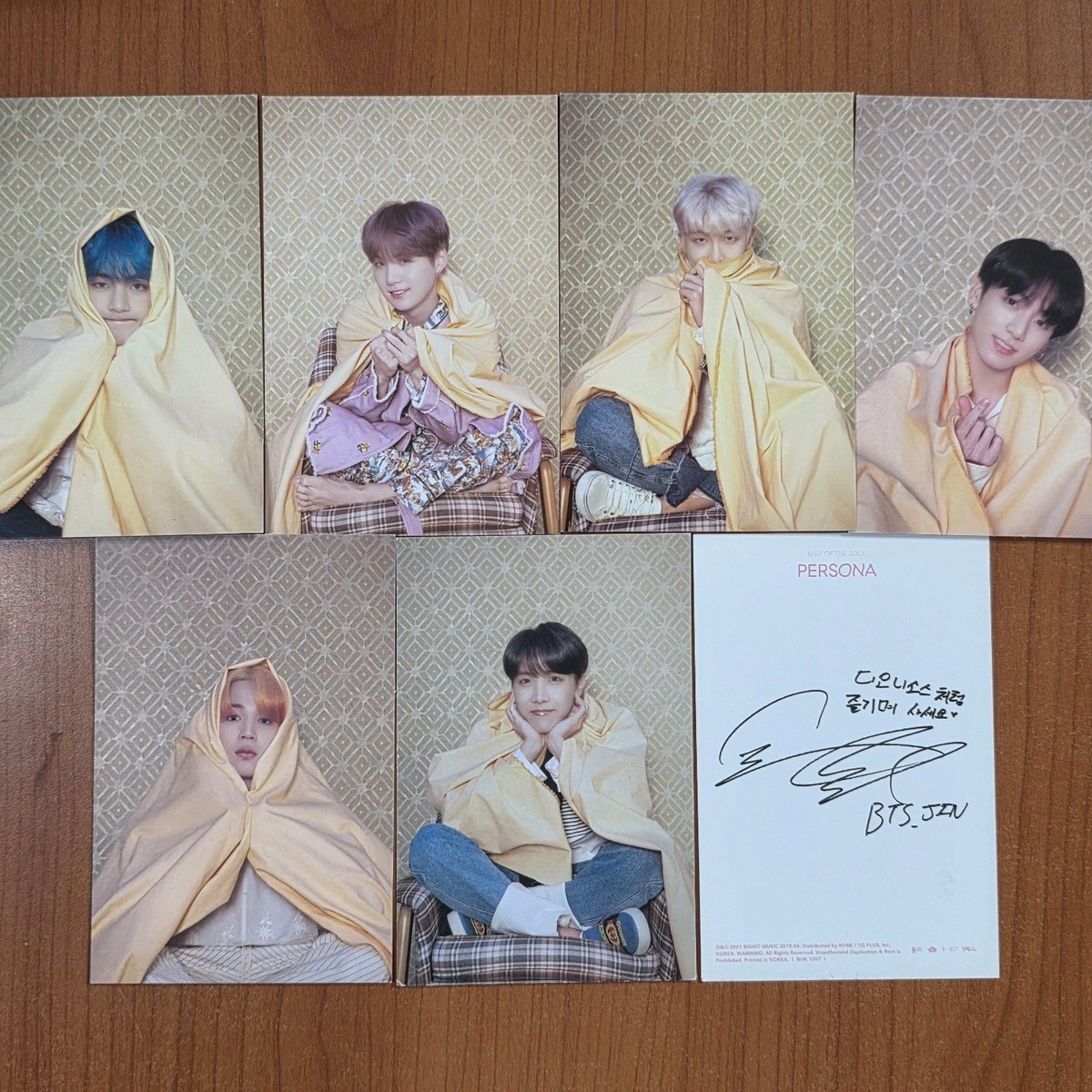 BTS PHOTOCARD Album [MAP OF THE SOUL : PERSONA] Official_7 Type K
