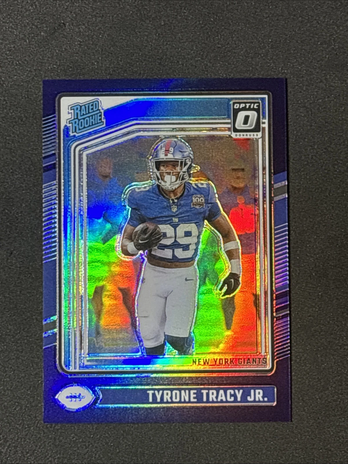 2024 Donruss Optic Tyrone Tracy RC /60 Purple Prizm #259 Rookie Giants