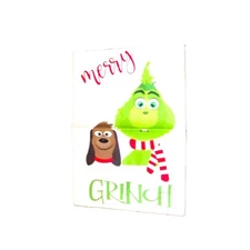 Merry Grinch Garden Flag 12 x 18 Ins Double Sided Spun Polyester Holiday Decor