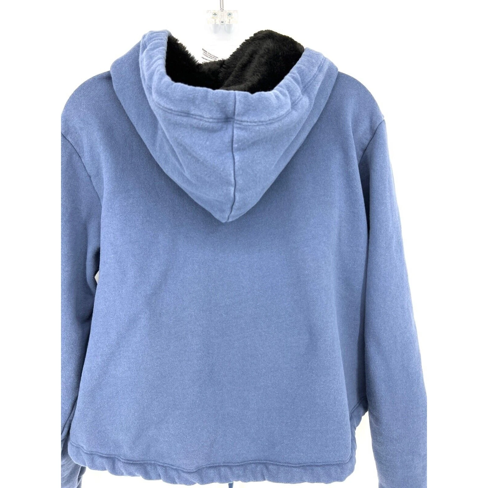 UNDERCOVER Felpa con cappuccio Victoria's Secret ROSA foderata in pelliccia sintetica logo XS