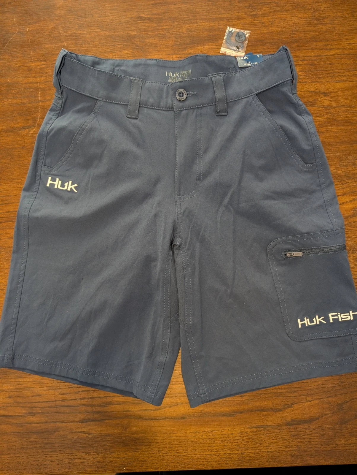 Huk Shorts Mens Blue Next Level 10.5 Short Fishing Outdoor Hiking SMALL NWT