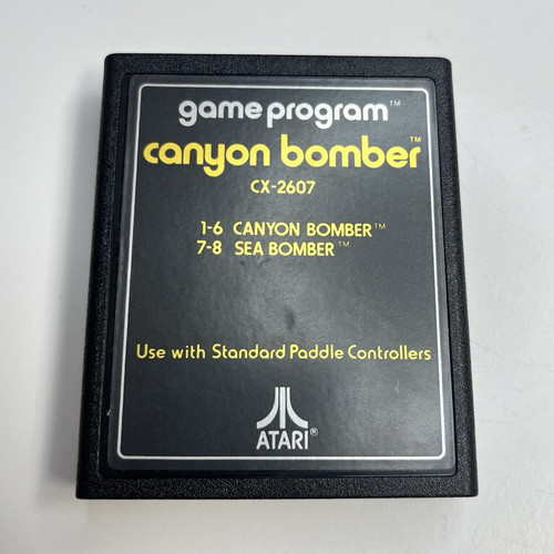 Atari Canyon Bomber Atari 2600 Video Game Cartridge - CX-2607