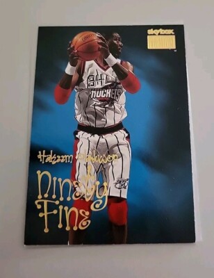 HAKEEM OLAJUWON NBA CARD SKYBOX PREMIUM 1998-99 DINESTY # 222 HOUSTON ROCKETS