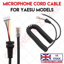 YAESU FT-2900R MIC MICROPHONE CORD CABLE REPLACEMENT MH-48 MH-42 LEAD - UK STOCK