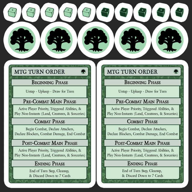 MTG Magic: The Gathering TURN ORDER 17 STICKERS/DECALS (Card Size, Weatherproof) | eBay