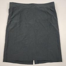 Virtu Plus Size 16 Black Striped Business/Work Skirt TS Taking Shape - 2123