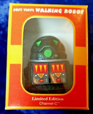 GALAXY WARRIOR Blk/Orange White Knob Wind-up Robot Lmtd Ed NIB~ COSMIC ARTIFACTS