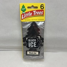 Little Trees U6P-60155 Black Ice Hanging Paper Tree Car Air Freshener - 6