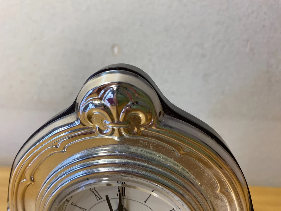 Reloj Despertador ALCUDIA - Plata Y Madera - Cuarzo - 12 X 3 X 12,5 Cm Foto 3 de 4