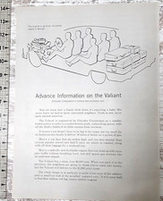 1960 Plymouth Vintage Print Ad Valiant Sedan Six Passenger Car Chrysler Motors