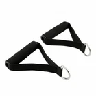4pcs (2pairs) Workout Gym Resistance Bands Pull Handle Traondage Strap black