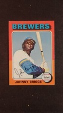 1975 Topps Baseball card # 123 Johnny Briggs  ( G to VG)