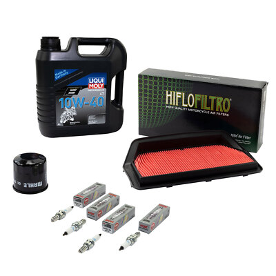 Öl Wartung für Honda CBR 1100 XX 2001-2008 4L Set Luftfilter Ölfilter Zündkerzen