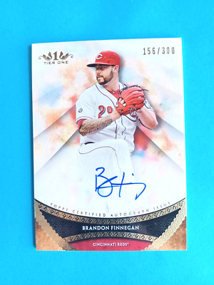2017 TOPPS TIER ONE BRANDON FINNEGAN #PPA-BF AUTO #156/300 CINCINNATI REDS