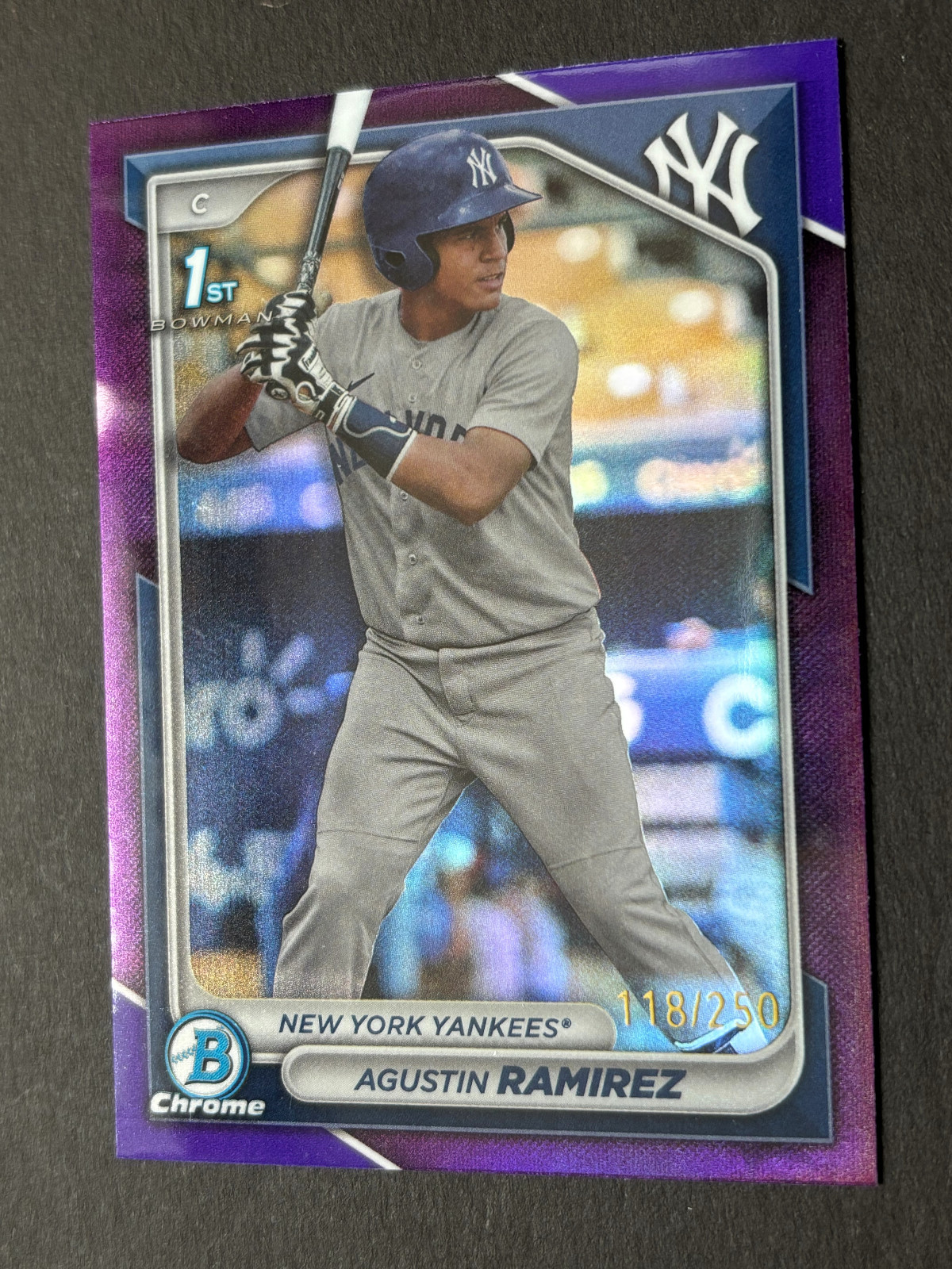 2024 Bowman - Chrome Prospects Agustin Ramirez #BCP-85 Purple Refractor /250 RC