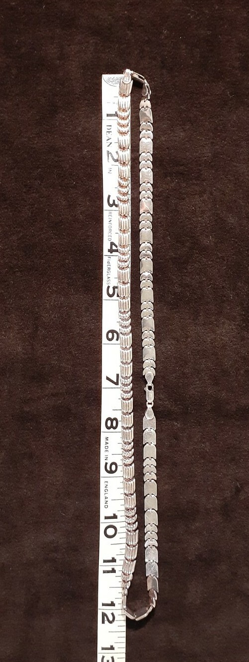 SOLID SILVER 925 STERLING CHAIN, BRACELET NECKLACE - image 6