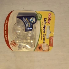 Nuby Soft Sipper Spouts Bottle Nipples Non-drip Vari-flow