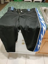 Custom Made Rover Plus 9 Softball Baseball Pants Black Blue Lightning Bolt 36/29