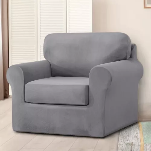 Copricuscini Divano 1/2/3 Posti Lusso Velluto Elasticizzato Copridivano Sedia Antiscivolo - Foto 40 di 63