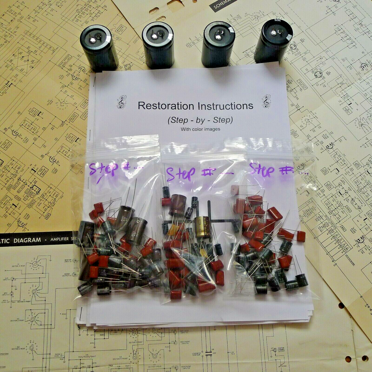 Tandberg TR-2055 capacitor rebuild restoration recap service