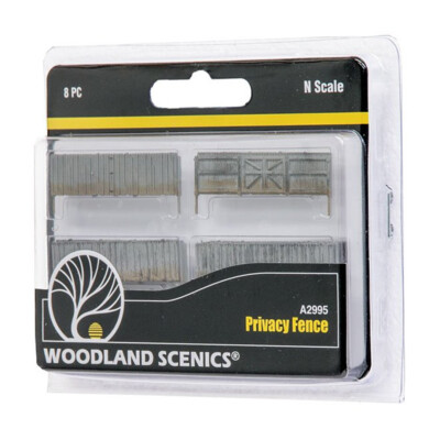Woodland Scenics A2995 - Recinzione Per Privacy In Scala N - Kit Modellismo Ferroviario Con Cancello